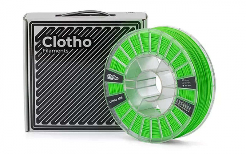 ABS GF-13 пластик Clotho Filaments Green 1,75 мм 0,75 кг