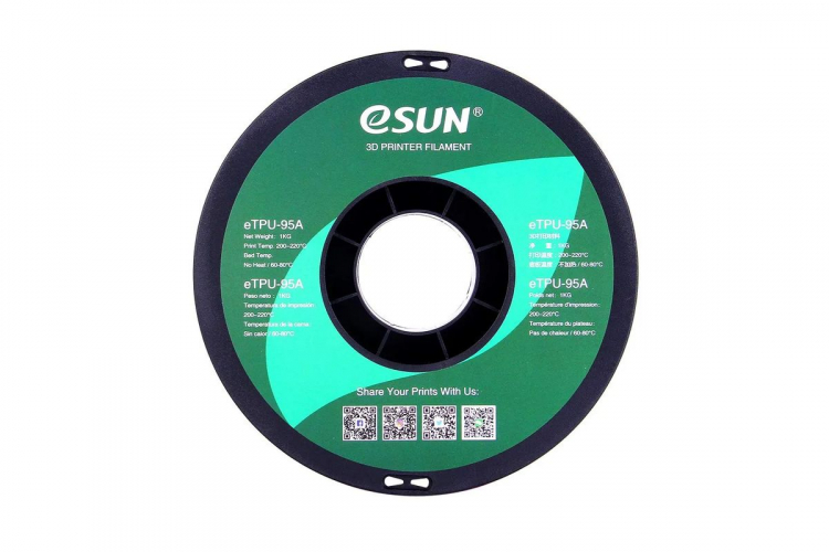 TPU-95A пластик ESUN Translucent Red 1,75 мм 1 кг