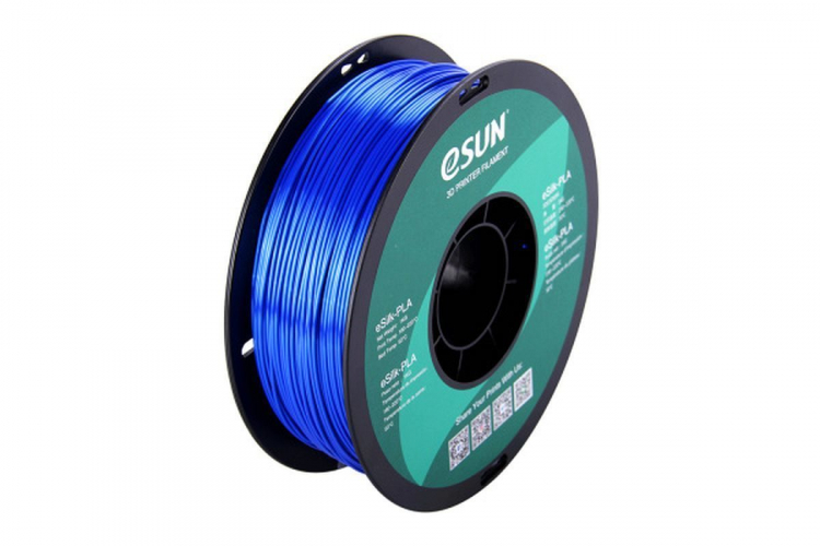 PLA-Silk пластик ESUN Blue 1,75 мм 1 кг