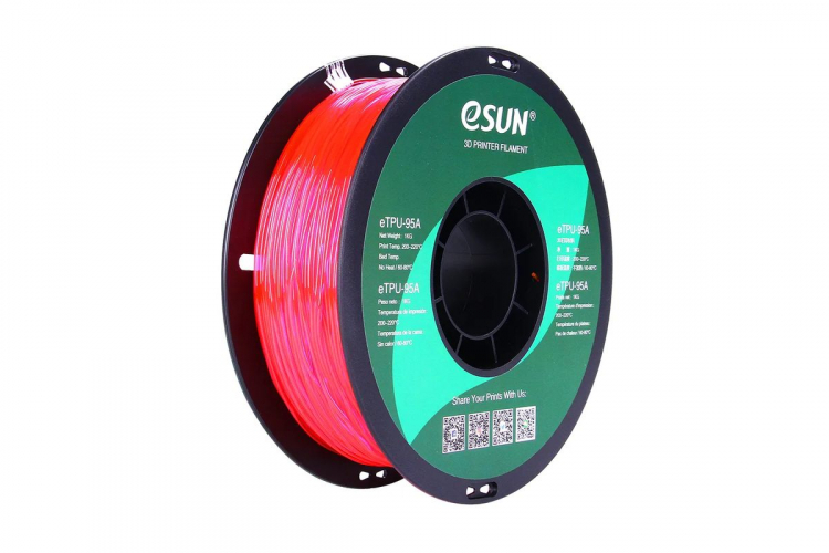 TPU-95A пластик ESUN Translucent Pink 1,75 мм 1 кг