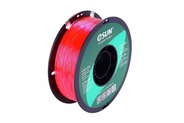 TPU-95A пластик ESUN Translucent Pink 1,75 мм 1 кг