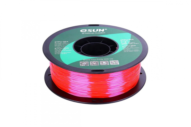 TPU-95A пластик ESUN Translucent Pink 1,75 мм 1 кг