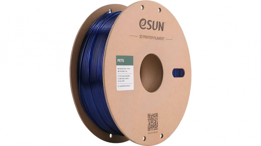 PETG пластик ESUN Translucent Blue 1,75 мм 1 кг