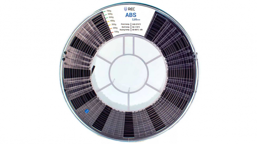 ABS пластик REC черный 1,75 мм 0,75 кг