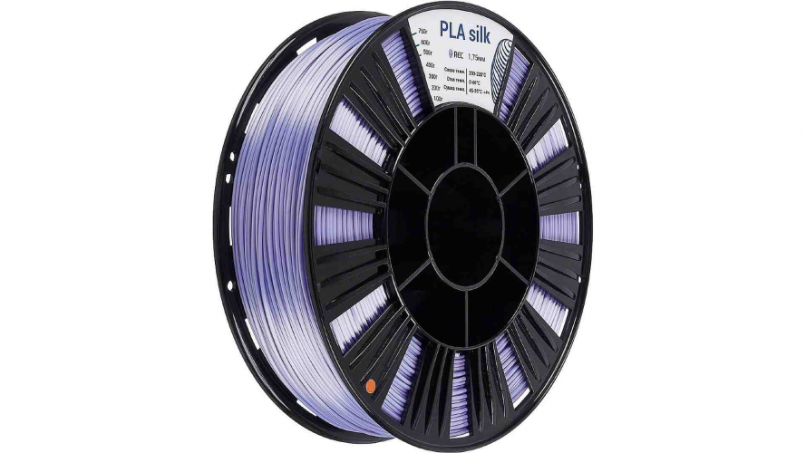 PLA Silk пластик REC фиолетовый 1,75 мм 0,75 кг