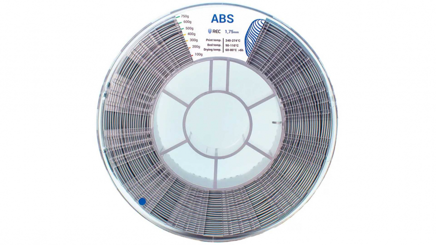 ABS пластик REC серебристый 1,75 мм 0,75 кг