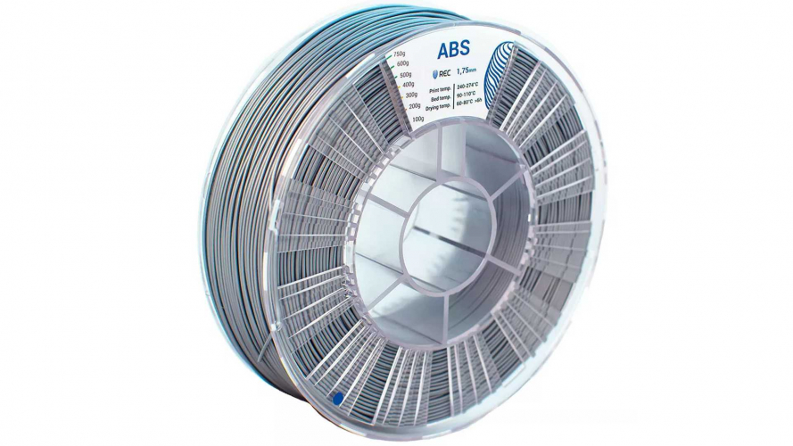 ABS пластик REC серебристый 1,75 мм 0,75 кг