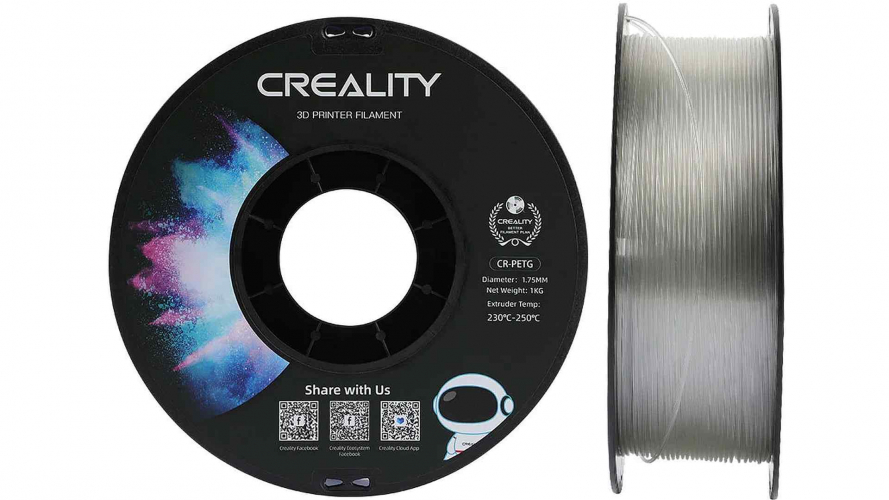PETG CR series пластик Creality Transparent 1,75 мм 1 кг