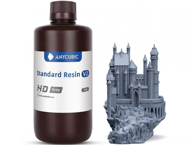 Фотополимер Anycubic Standard v2 HD Gray (1 кг)