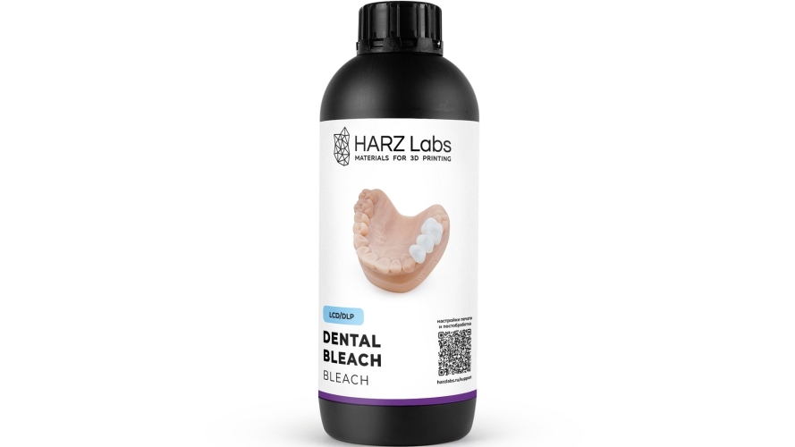 HARZ Labs Dental Bleach фотополимер для печати временных коронок и мостов 1 кг