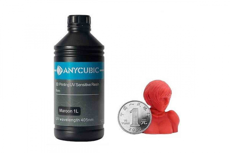 Фотополимер Anycubic Basic Maroon (1 кг)