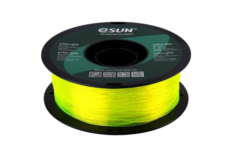 TPU-95A пластик ESUN Translucent Yellow 1,75 мм 1 кг